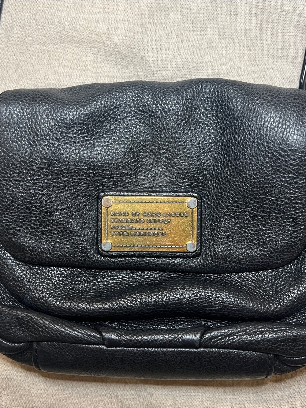 Marc by Marc Jacobs Classic Q Isabelle Black Leather Crossbody Y2K Bag